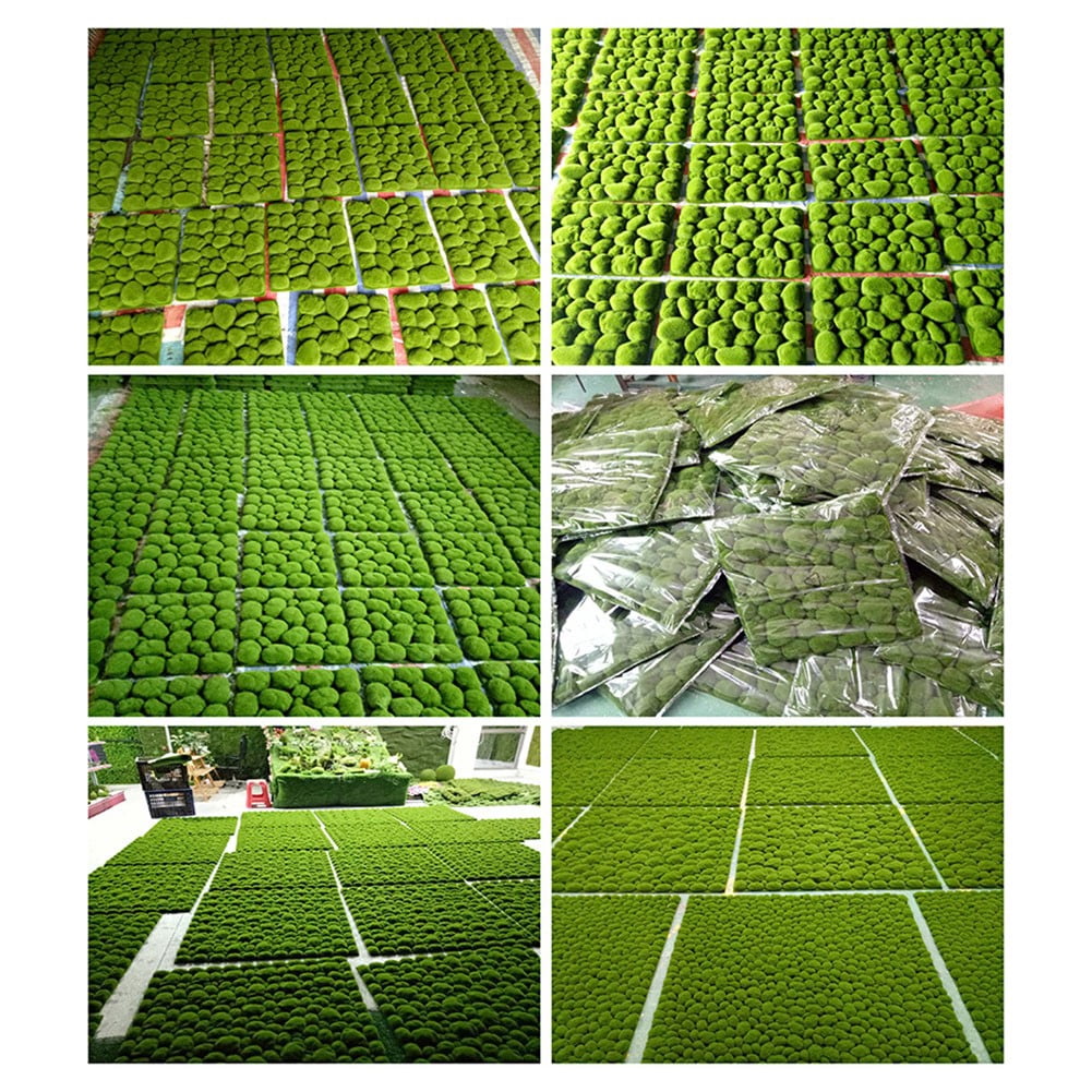 Girlsshop Simulated Moss Foam Board Flocking Fake Moss Stone Plant Background Wall,4