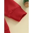 thumbnail image 6 of Wassery Kids Girls Boys Christmas Sweatshirts Toddler Girls Boys Letter Print Crew Neck Long Sleeve Pullovers Tops 6M 12M 18M 24M 2T 3T 4T  Baby Fall Winter Casual Clothes, 6 of 8