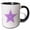 Black/White, variant on 3drose, Colorful Geometrical Isolated Floral Mosaic Star Polygon, 11oz Mug