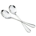 thumbnail image 1 of EeaseMX cucharas pequeñas y coladores de acero inoxidable para servir comida occidental (2 cucharas pequeñas y 2 coladores), 1 of 7