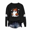 thumbnail image 5 of OGLCCG Halloween Sweatshirt for Girl Ghost Pumpkin Prints Cute Crewneck Long Sleeve Tops Festival Pullover Tops,Size 11, 5 of 6