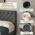 thumbnail image 6 of Costway Full Size Upholstered Platform Bed Tufted Headboard Mattress Foundation Grey, 6 of 10