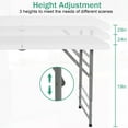 thumbnail image 3 of BIQWBIC 4 ft Folding Table,Heavy Duty Camp Table with Carrying Handle, Adjustable Height Portable Plastic Foldable Table for Kitchen, Garden Party, Picnic, Camping, BBQ, Wedding & Market Events, 3 of 10