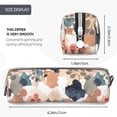 thumbnail image 3 of Yiaed Watercolor Plants Print Leather Pencil Case - Leather Pen Pencil Holder - Elegant & Practical Pencil Pouch for Work & Office, 3 of 7
