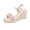 Pink Sandals for Women, variant on Rhinestone Espadrille Wedge Sandal Women Dressy Summer Footwear White 36