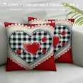 thumbnail image 3 of WERPE  Valentine's Day Pillow Covers, Valentines Decor Polka Dots Red Hearts Love Bowknot Decorative Pillowcases for Home Sofa Couch Cushion Decoration, 3 of 5