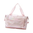 thumbnail image 4 of Bolsa deportiva para gimnasio, bolsa de viaje, bolsa de equipaje, bolsa plegable y ligera para zapatos. Rosa claro, 4 of 9