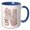 Blue/White, variant on 3drose, Cute Pink Unicorn Monogram Initial N, 11oz Magic Transforming Mug