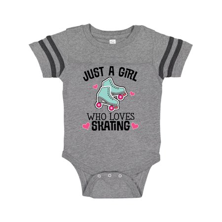 

Inktastic Just A Girl Who Loves Skating Gift Baby Girl Bodysuit