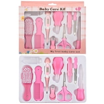 Baby Grooming Kit,Baby Healthcare Kit,Newborn Baby Care Accessories Baby Health Care Set Baby Nail Clipper Scissors Hair Comb Brush Nose Cleaner Safety for Toddler Infant Nursing Grooming (Pink)