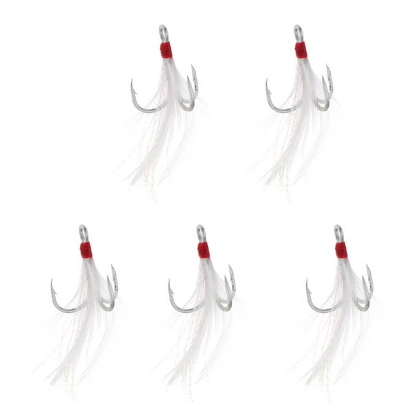 5pcs anzuelos de pesca señuelos de lentejuelas de pesca con anzuelo de plumas pesca gruesa 2