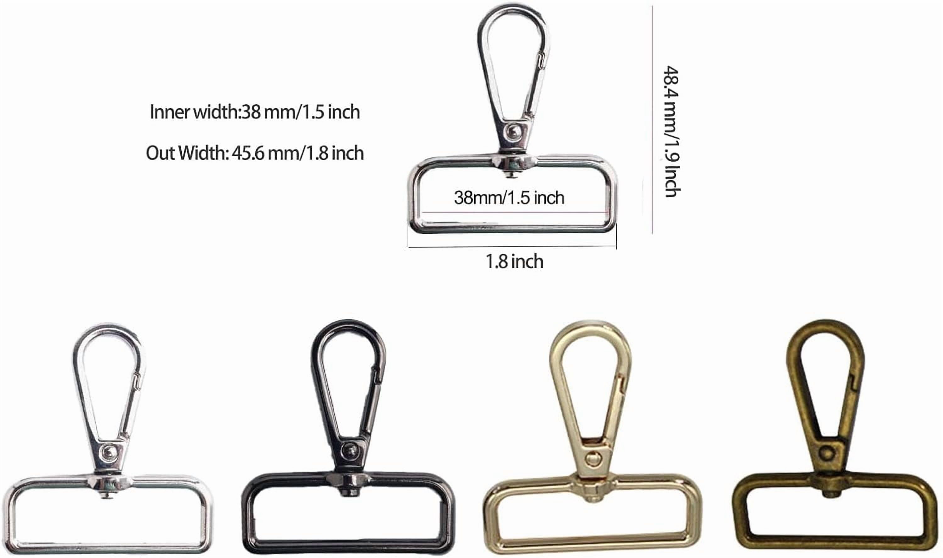 ABCISI 24 Pack Lobster Claw Swivel Clasps Metal D Ring Snap Hooks Lobster Trigger Lanyard Clasp Clips Hook for Keychain Jewelry DIY Crafts Purse Bag Making (1.5 Inch Bronze)