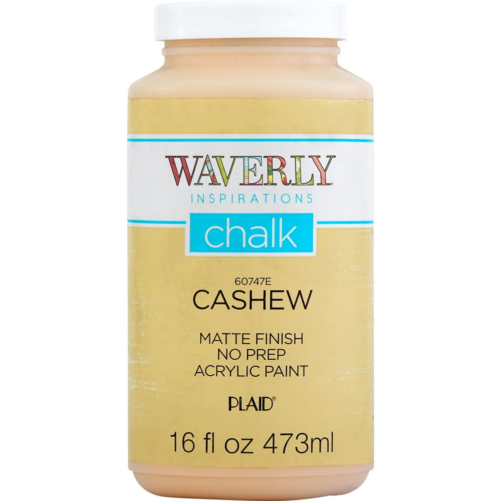 Waverly Inspirations 60747E Chalk Paint, Ultra Matte, Cashew, 16 fl oz