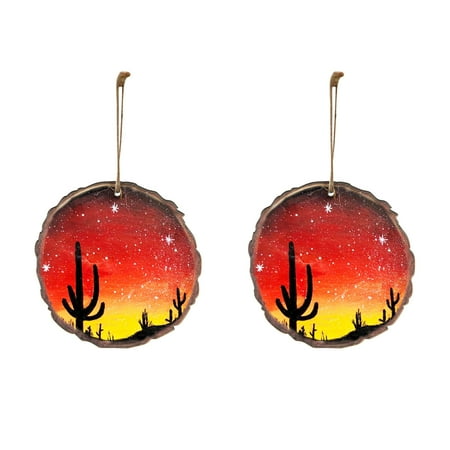 

Nightmare Before Christmas Ornaments Christmas Decorations Outdoor Yard Lovely Christmas Round Wooden Hanging Night Scenery Printed Pendant