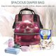 thumbnail image 5 of Easygdp Surreal Pink Headphones para Bolsa de Bebé de Gran Capacidad con Múltiples Bolsillos, Bolsa de Pañales para Padres, Bolsa de Viaje Organizada y Elegante, 5 of 6