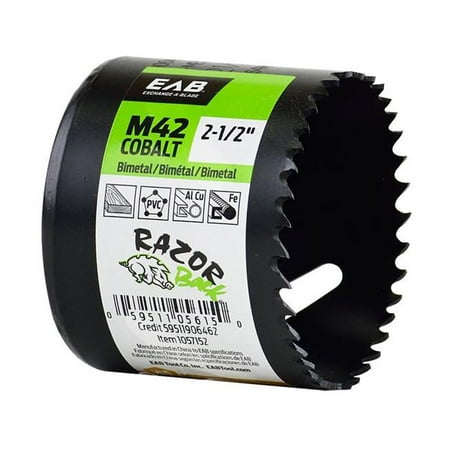 

Razor Back 1057152 2.5 in. M42 Industrial Hole Saw - Recyclable Exchangeable