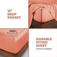 thumbnail image 5 of Superior Modal From Beechwood Lightweight Sheet Set, California King, Coral, 5 of 9