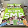 thumbnail image 1 of Dream SMP Conjunto de sábanas temático, trío de piezas, cómodo y amigable con la piel, diseño único, regalo de decoración para el hogar para familiares, amigos y fans, 90 cm * 190 cm, 1 of 6