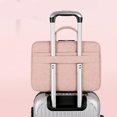 thumbnail image 4 of PU Leather Woman Laptop Bag Tablet Shockproof Laptops Accessories Mice 14-inch Dual Layer Multi-pockets Cute Notebook Computer Storage Handbag Briefcase, 4 of 8