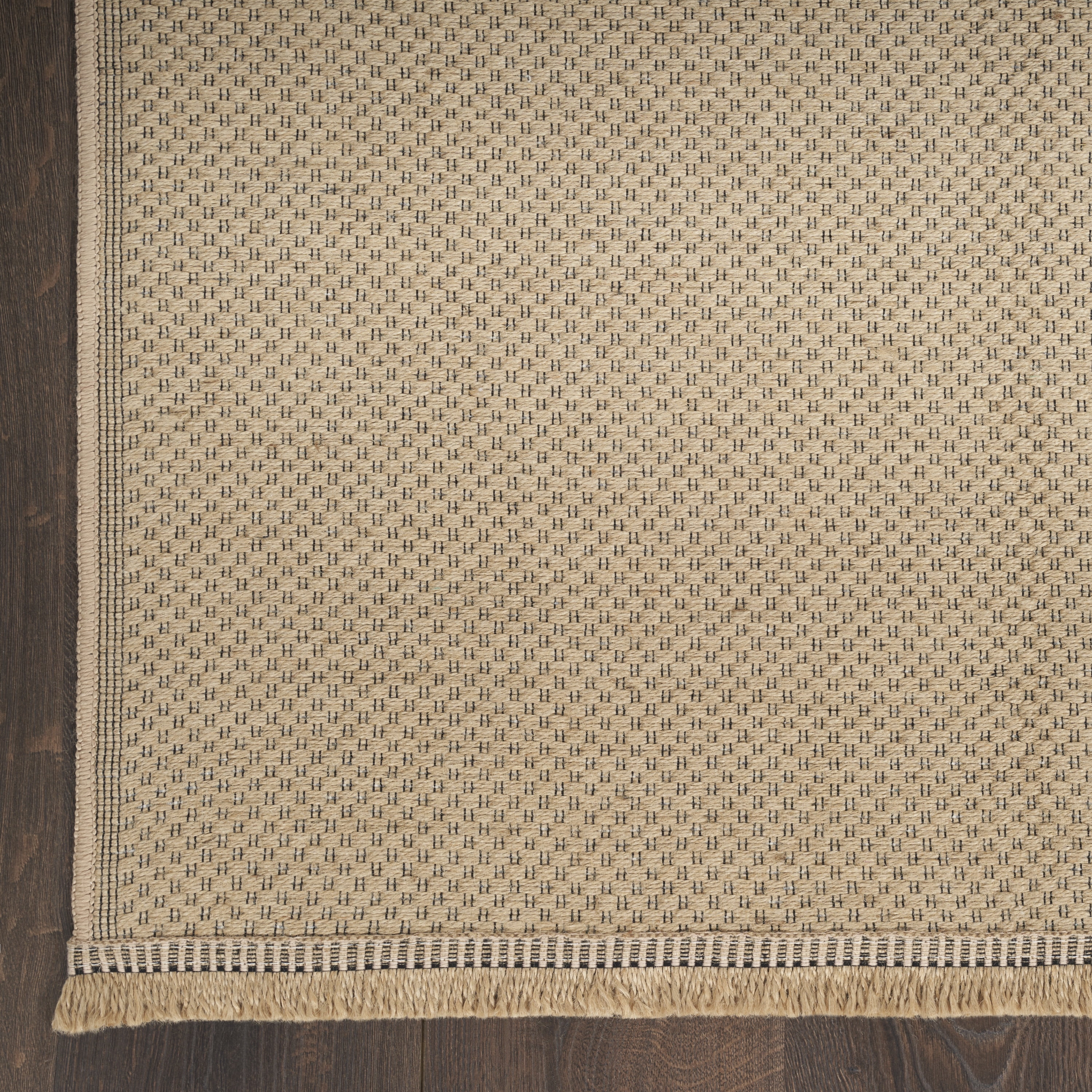 Nourison Washable Jute Solid Natural 3'11" x 5'11" Area Rug (4x6)