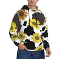thumbnail image 2 of Wukai Sunflowers Country Print Men Hoodies Fleece Sweatshirts Long Sleeve Sweaters Pullover Fall Outfits Winter Clothes-X-Large, 2 of 7