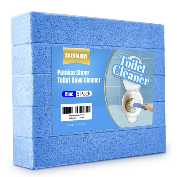 Salvmary 5 Pieces Blue Pumice Stone for Cleaning Multi-Used for Toilet Bowl/Household/Kitchen/Pool