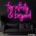thumbnail image 3 of Craftnamesign For Infinity and Beyond Neon Sign, Quote Wall Art, Bar Decor, 3 of 4