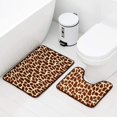 thumbnail image 1 of Memory Foam Bath Mat, 2 Pieces Leopard Print Bathroom Rugs Absorbent Bath Shower Mat for Bathroom Kitchen, Non Slip & Super Soft, 1 of 7
