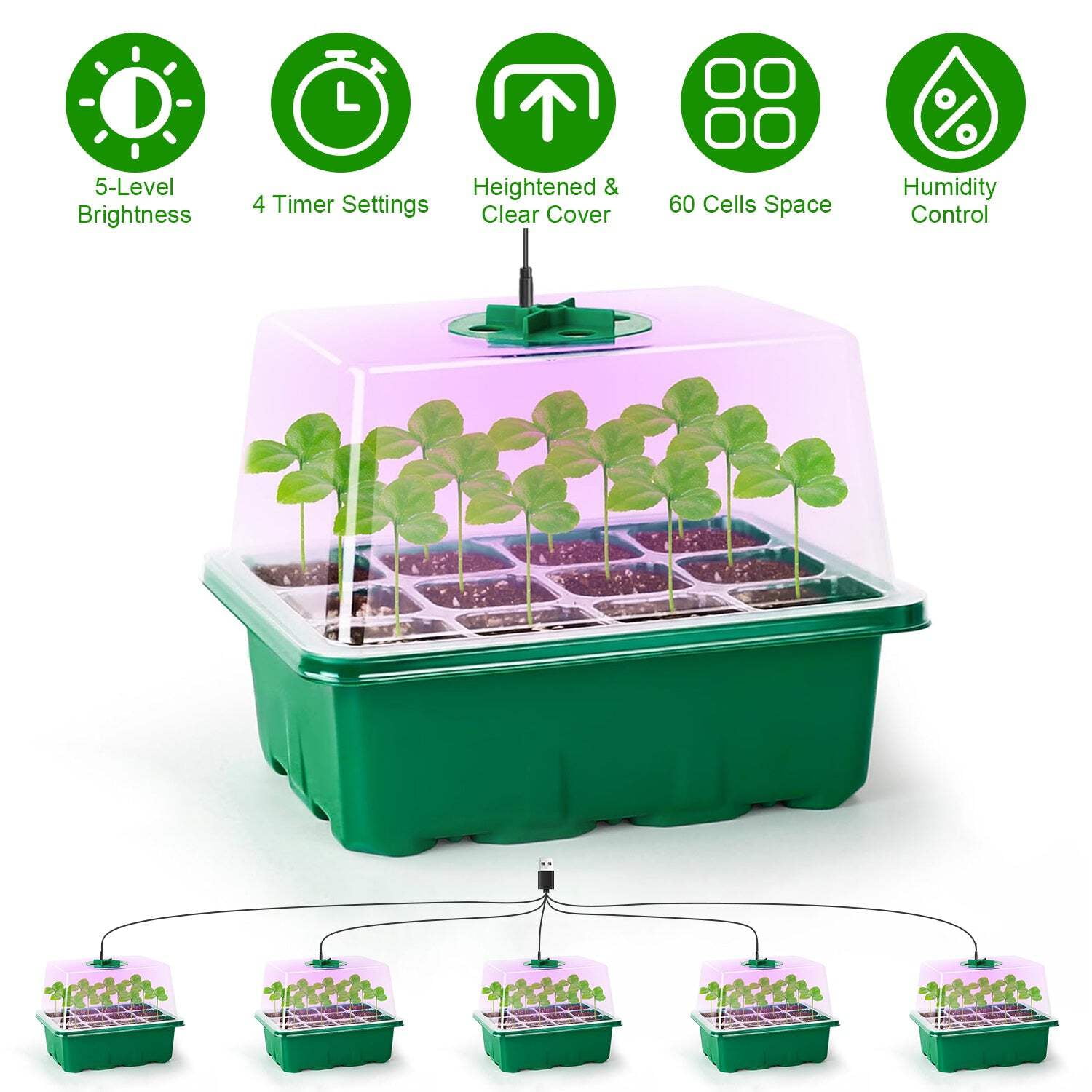 5Packs Seed Starter Tray