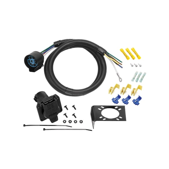 Tow Ready Trailer Wiring Connector 20224 Vehicle Side; 7-Way Round; 4 Foot Lead Wire Length