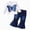 H154-Blue, variant on TOWED22 Toddler Infant Baby Girl Fall Winter Clothing Set 2 Piece Outfits Long Sleeve Crewneck Tee and Pants Soft for School(Pink,2-3 Y)