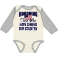 thumbnail image 3 of Inktastic Veterans Day Military Honoring Those Who Serve Boys or Girls Long Sleeve Baby Bodysuit, 3 of 5