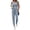 Light Blue, variant on Jumpsuits for Women Casual Summer Sleeveless 2026 Ribbed One Piece Romper Dressy Vacation Clothes Travel Outfits