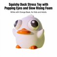 thumbnail image 3 of Squishy Duck Stress Toy with Popping Eyes and Slow Rising Foam, White with Orange Beak, for Kids and Adults, Toy, 3 of 3
