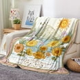 thumbnail image 2 of Vintage Boho Sun Throw Blanket Vintage Sunflower Throw Blanket Flannel Fleece Throw Blanket Bohemian Aesthetic Cozy Fuzzy Plush Throw Blanket Super Soft Throw Blanket for Sofa Bed Chair 60" x 80", 2 of 6
