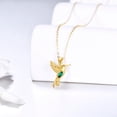 thumbnail image 2 of YAFEINI 14K Real Gold Hummingbird Necklace with Birthstone for Women Solid Yellow Gold Bird Pendant for Christmas Cute Animal Jewelry Birthday Gifts for Wife Mom(5), 2 of 5