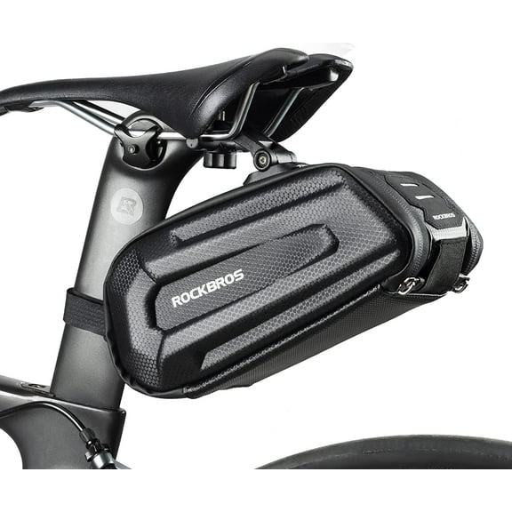 ROCKBROS Bike,Bicycle Saddle Bag Under Seat 3D Hard Shell Bike Seat Bag with Silver Reflective Strip Bike Bag for Mountain Road Bikes, Quick Release 1.7L