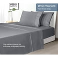 thumbnail image 5 of Royale Linens 100% Organic Cotton Twin Flat Sheet Only - Super Soft - Percale Top Sheets - Twin Flat Sheet Sold Separately - Breathable, Cool & Crisp Grey Sheets Only (66" x 96", Grey), 5 of 9
