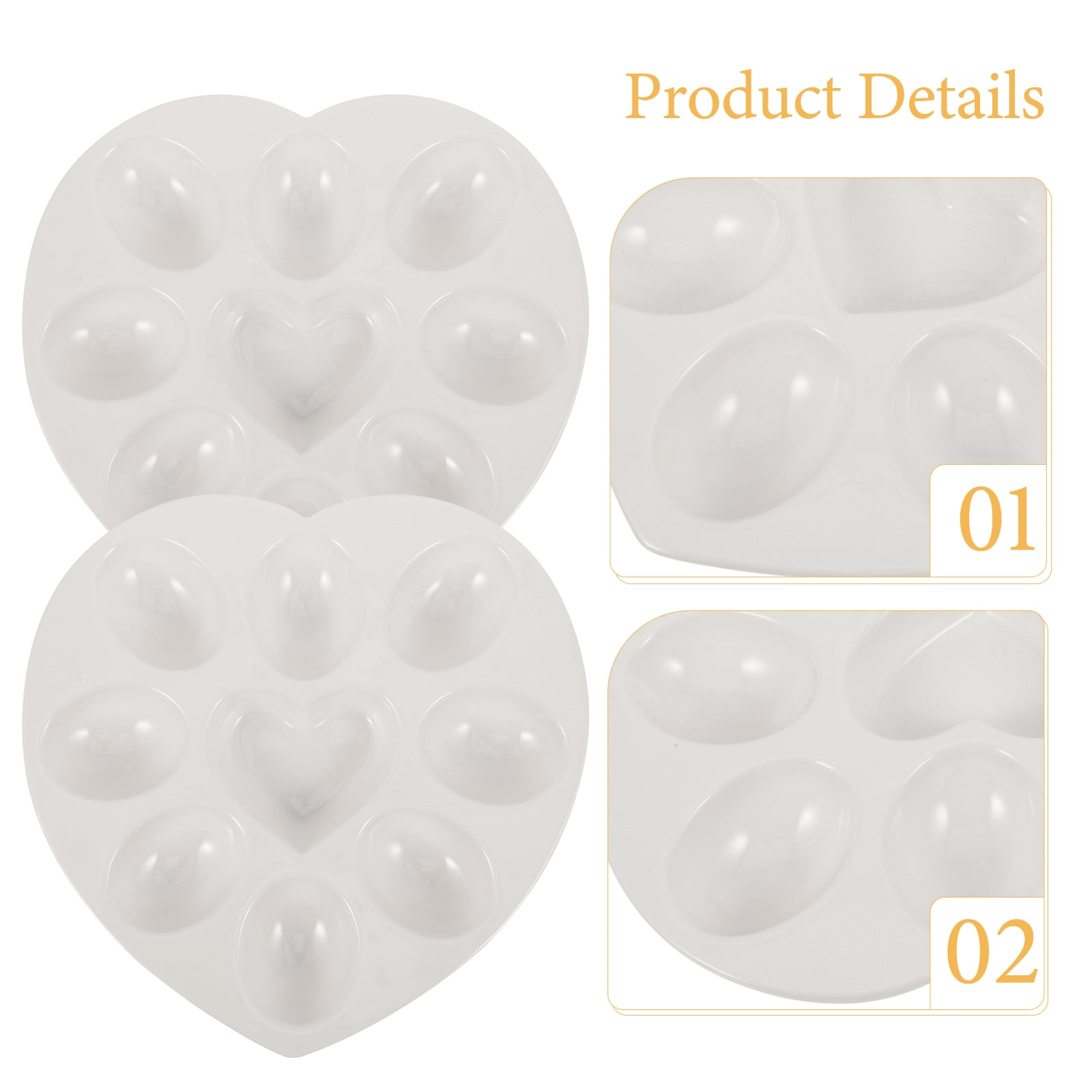 OHOIOLLA Deviled Egg Platter Ceramic White Heart Shaped for Home Gatherings