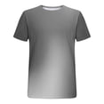 thumbnail image 4 of Gradient Print Short Sleeve Tee with Crew Neck for Everyday Casual Wear - Modern Gradient Design for Daily Use, 4 of 4