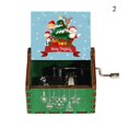 thumbnail image 4 of Caja de música de manivela manual de madera, tema musical de Feliz Navidad, caja de música de Parque jurásico, decoración de fiesta de Navidad, árbol de Santa Claus, regalos de cumpleaños, 4 of 4