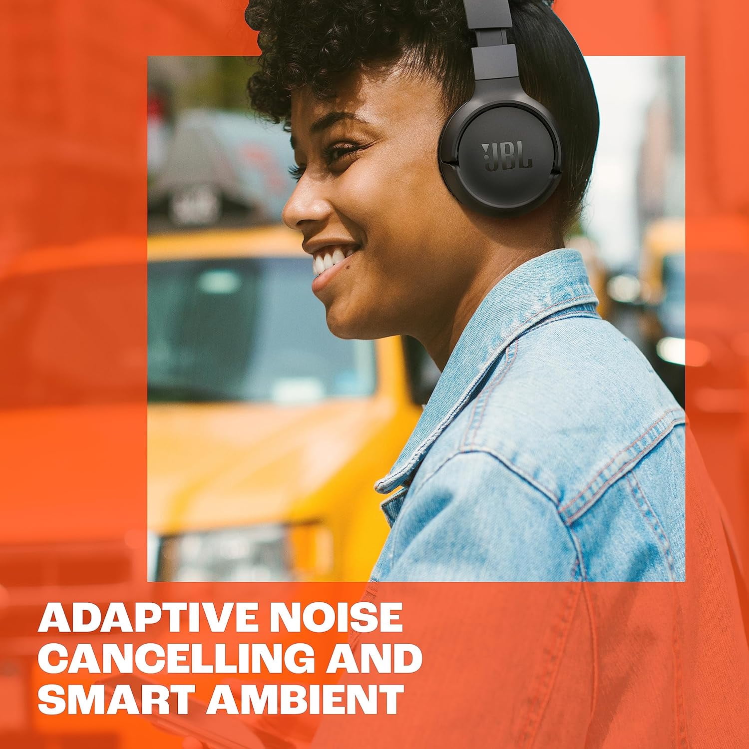 Open Box JBL Tune 670NC - Adaptive Noise Cancelling wireless on-ear headphones with up to 70H of long battery life and customizable sound experience - White