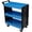 Blue, variant on Versatile Heavy Duty Rolling Tool Cart with Three Tiers and Pegboard for Repair Shops and Garages, Steel