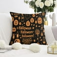 thumbnail image 2 of Happy Halloween Pumpkin Throw Pillow Cases Spider Bat Pillow Cases Throw Cushion Cover Cushion Cases for Home Office Halloween Decor,20x20 Inch (2Pcs), 2 of 6