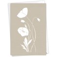 thumbnail image 1 of NobleWorks White Ink Florals - Sympathy Greeting Card with Envelope (4.63 x 6.75 Inch) - C8887ESMG, 1 of 5