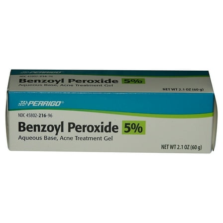 Perrigo 5% Benzoyl Peroxide Acne Treatment Gel, 2.1 Oz.
