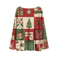 thumbnail image 4 of WTOBBY Women's Christmas Print Lightweight Sweater Casual Long Sleeve Knitted Pullover, Holiday Pattern Soft Fabric for Fall and Winter, Comfortable Fashion Top for Women,Red M, 4 of 4