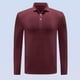 thumbnail image 1 of Blusa y camisa de manga larga con cuello vuelto para hombre, color liso, informal, elástica, deportiva, con botones, blusa de manga larga con cuello vuelto para hombre, tops de poliéster para hombre, 1 of 5