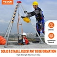 thumbnail image 2 of VEVOR Confined Space Tripod Kit Rescue Tripod Fall Arrest 5-8 ft Legs 2600 lbs, 2 of 9