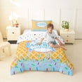 thumbnail image 2 of Erosebridal Light Blue Waffle Baseball & Bat Logo Graphic Twin Comforter Sets 3-Piece, Baseball Graphic Bedding Set for Boys And Girls Kids,Super Cozy Room Decor, 2 of 6